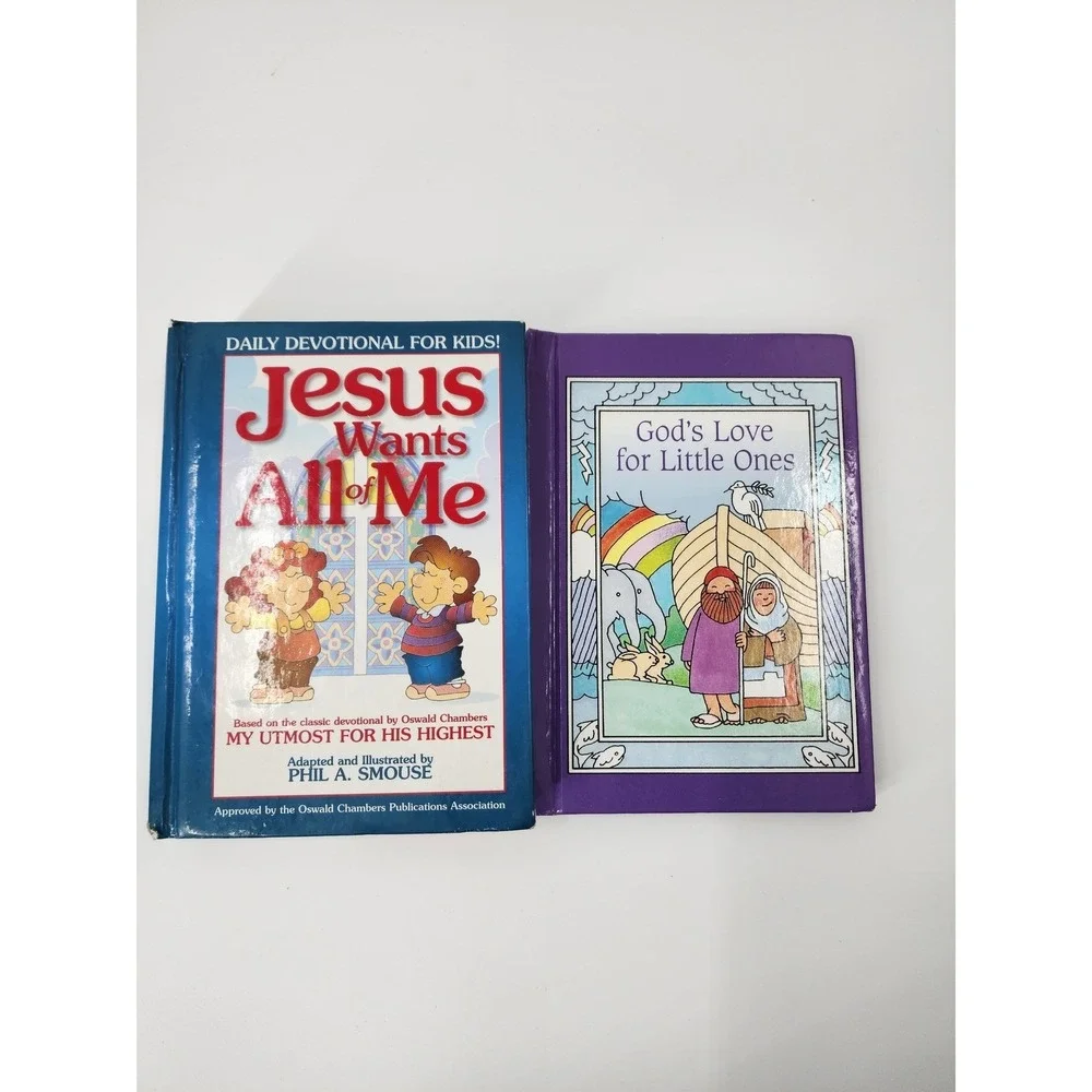 Jesus Wants All of Me & God's Love for Little Ones Kids Christian Book Lot 2pc